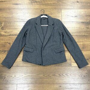 James Perse‎ Revolve Jacket Womens Small 2 Cropped Fleece Coat Blazer Knit Open